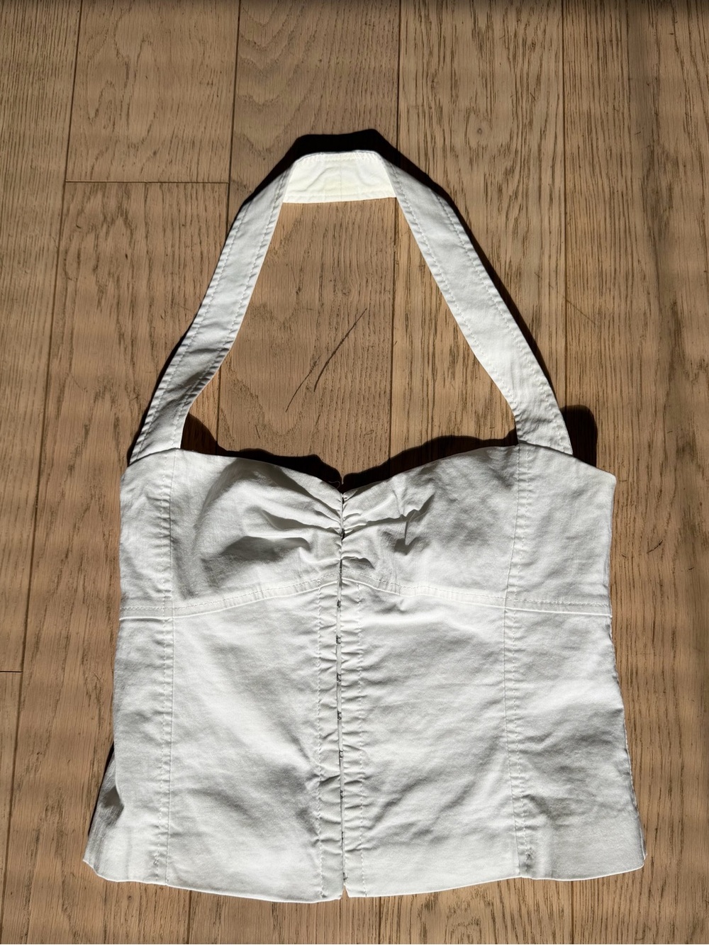 Zara White Halter Crop Top